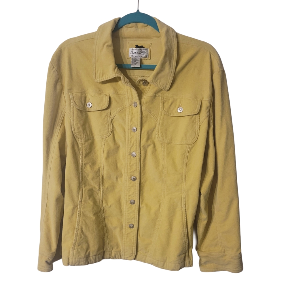 Liv A Little Vintage Yellow Cordoroy Jacket Classic Style XL
